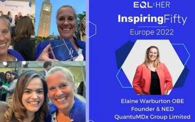 Elaine Warburton OBE Wins InspiringFifty Europe 2022 Award